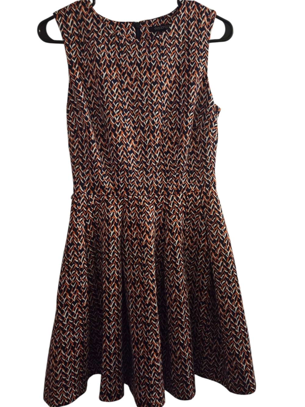 Eva Longoria Patterned Fit & Flare Dress